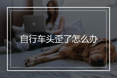自行车头歪了怎么办