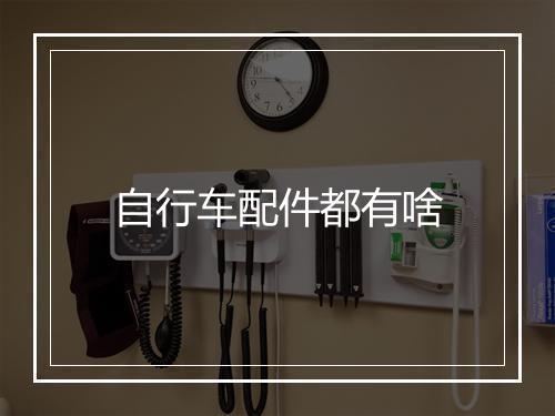 自行车配件都有啥